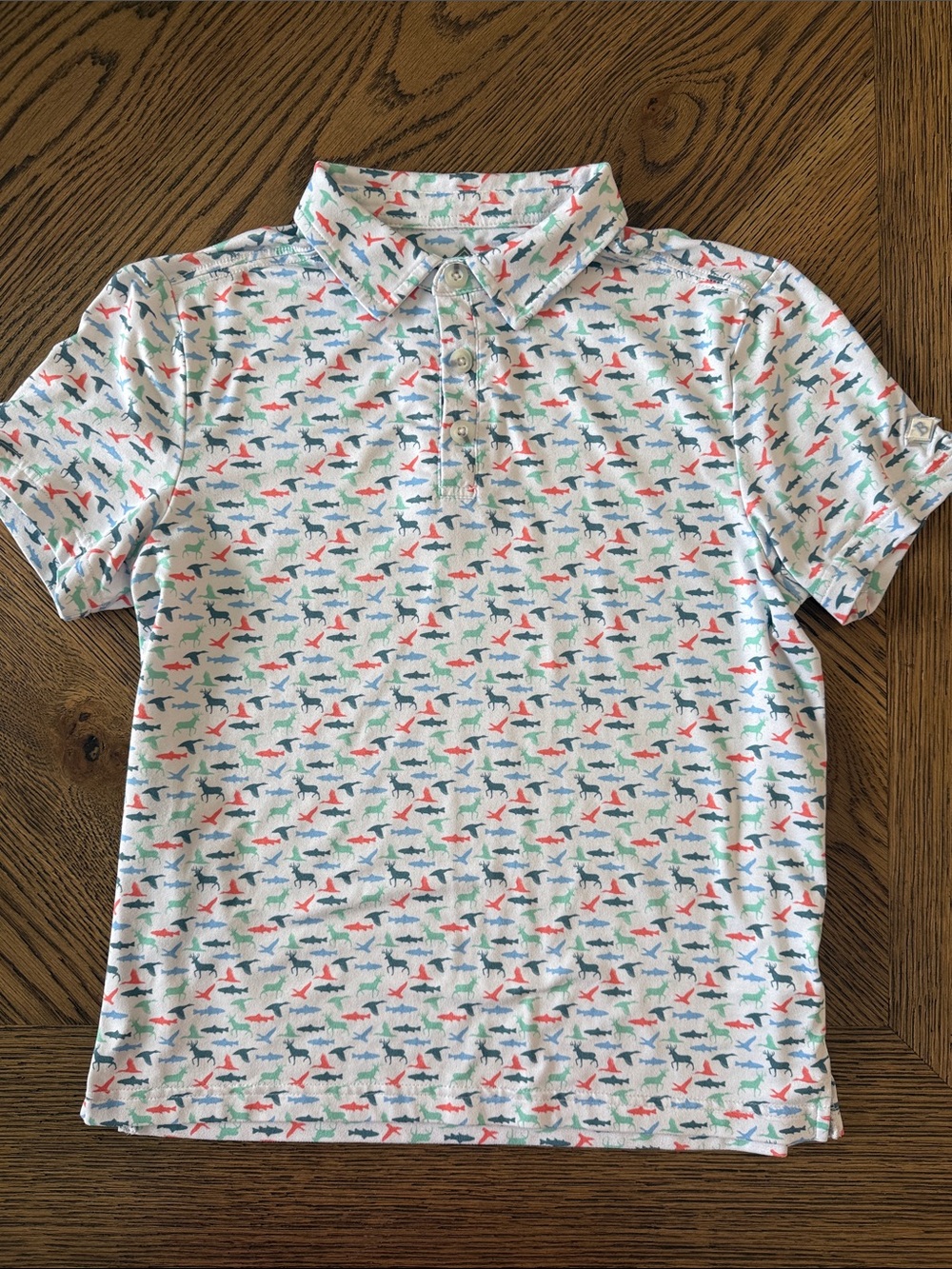 Burlebo Boy’s polo print shirt-white